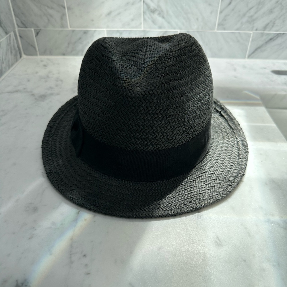 Hat Attack Straw Fedora Hat In Black - image 2